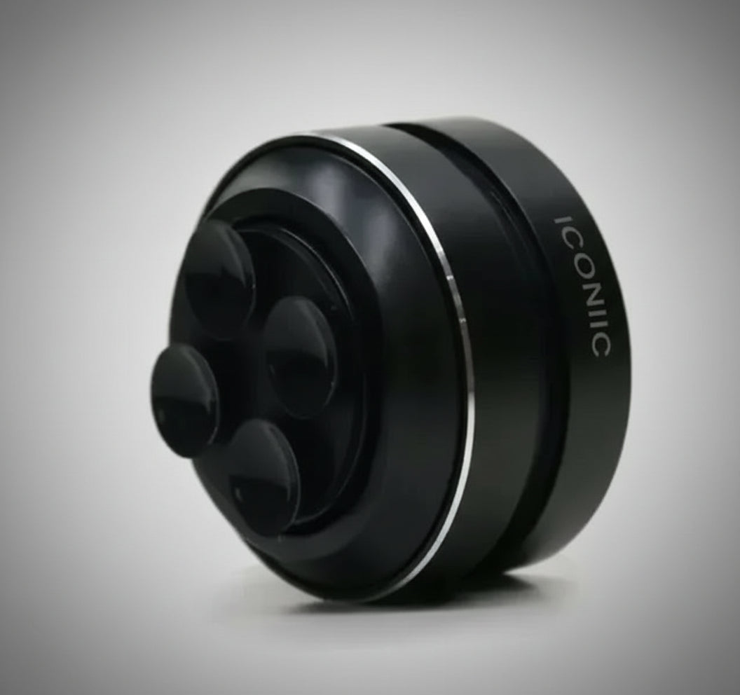 Black cylindrical object with 'DuroMobi' branding on a white background