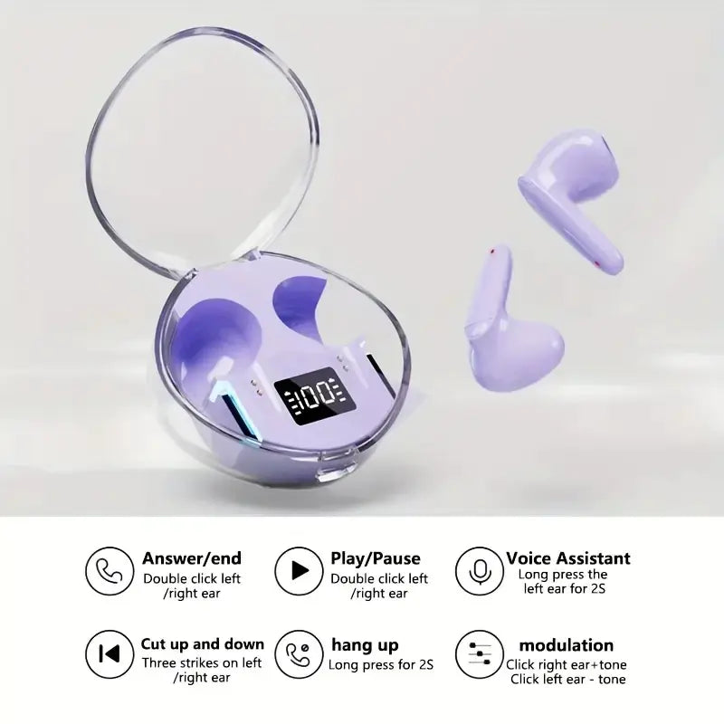 Premium Wireless Earbuds with RGB Charging Case